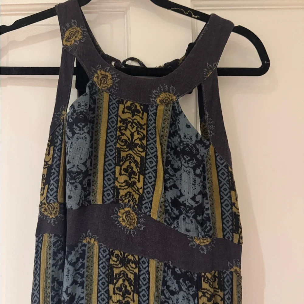 Free People Blue Maxi Sundress with Halter Neckline and Sleeveless Design - Picture 8 of 8